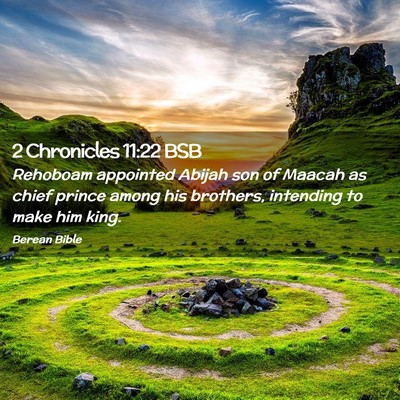 Picture 02 - 2 Chronicles 11:22 BSB - Rehoboam appointed Abijah son of Maacah as chief - Bible Verse Picture