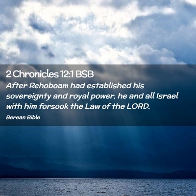 Picture 02 - 2 Chronicles 12:1 BSB - After Rehoboam had established his sovereignty - Bible Verse Picture