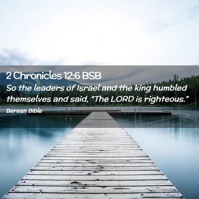 Picture 02 - 2 Chronicles 12:6 BSB - So the leaders of Israel and the king humbled - Bible Verse Picture