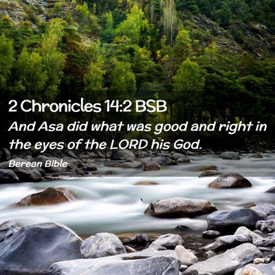 Picture 02 - 2 Chronicles 14:2 BSB - And Asa did what was good and right in the eyes - Bible Verse Picture