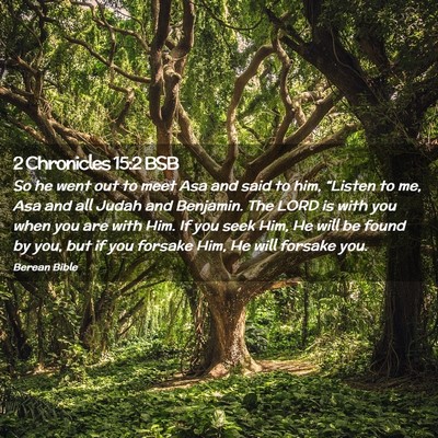 Picture 02 - 2 Chronicles 15:2 BSB - So he went out to meet Asa and said to him, - Bible Verse Picture