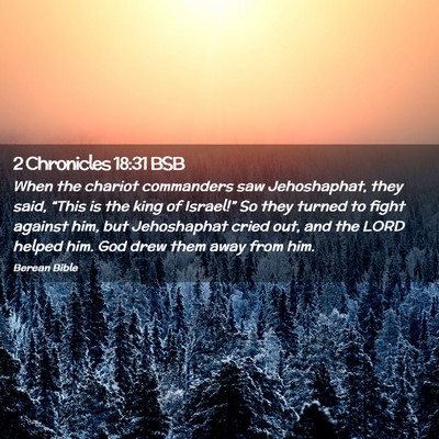 Picture 02 - 2 Chronicles 18:31 BSB - When the chariot commanders saw Jehoshaphat, they - Bible Verse Picture