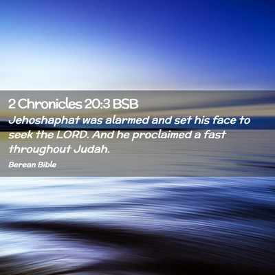 Picture 02 - 2 Chronicles 20:3 BSB - Jehoshaphat was alarmed and set his face to seek - Bible Verse Picture