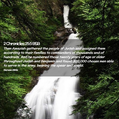 Picture 02 - 2 Chronicles 25:5 BSB - Then Amaziah gathered the people of Judah and - Bible Verse Picture