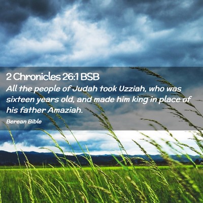 Picture 02 - 2 Chronicles 26:1 BSB - All the people of Judah took Uzziah, who was - Bible Verse Picture