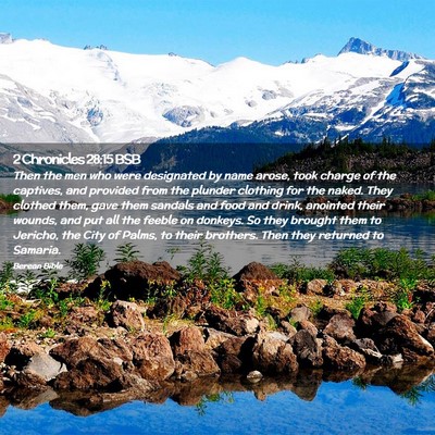 Picture 02 - 2 Chronicles 28:15 BSB - Then the men who were designated by name arose, - Bible Verse Picture
