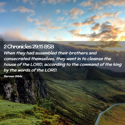 Picture 02 - 2 Chronicles 29:15 BSB - When they had assembled their brothers and - Bible Verse Picture