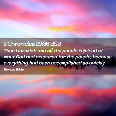 Picture 02 - 2 Chronicles 29:36 BSB - Then Hezekiah and all the people rejoiced at what - Bible Verse Picture