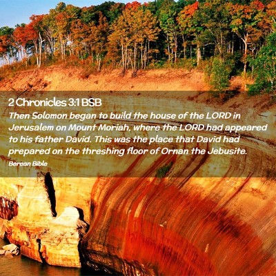 Picture 02 - 2 Chronicles 3:1 BSB - Then Solomon began to build the house of the LORD - Bible Verse Picture