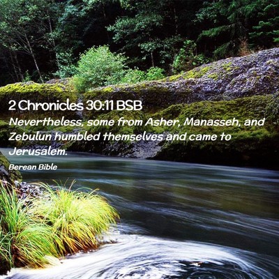 Picture 02 - 2 Chronicles 30:11 BSB - Nevertheless, some from Asher, Manasseh, and - Bible Verse Picture