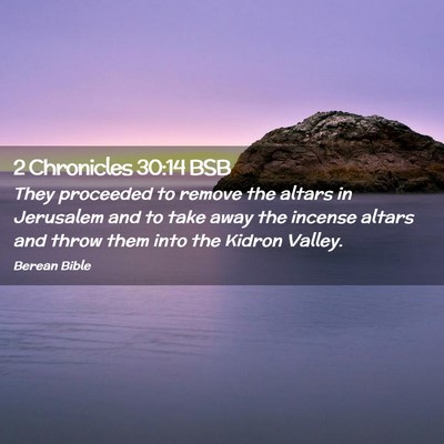 Picture 02 - 2 Chronicles 30:14 BSB - They proceeded to remove the altars in Jerusalem - Bible Verse Picture