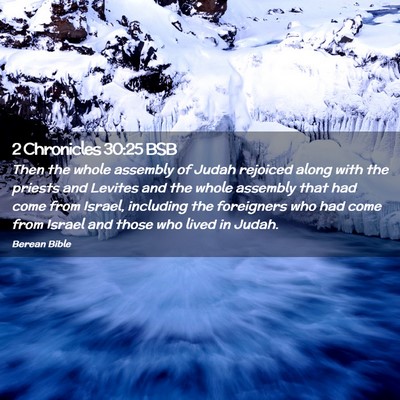 Picture 02 - 2 Chronicles 30:25 BSB - Then the whole assembly of Judah rejoiced along - Bible Verse Picture