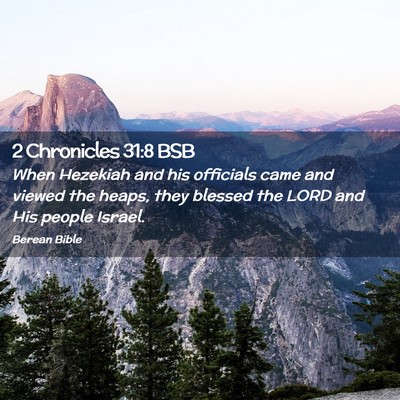 Picture 02 - 2 Chronicles 31:8 BSB - When Hezekiah and his officials came and viewed - Bible Verse Picture