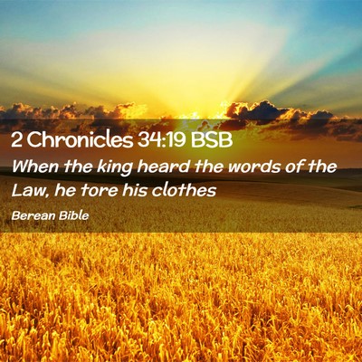 Picture 02 - 2 Chronicles 34:19 BSB - When the king heard the words of the Law, he tore - Bible Verse Picture