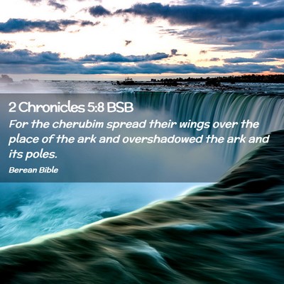 Picture 02 - 2 Chronicles 5:8 BSB - For the cherubim spread their wings over the - Bible Verse Picture