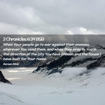 Picture 02 - 2 Chronicles 6:34 BSB - When Your people go to war against their enemies, - Bible Verse Picture