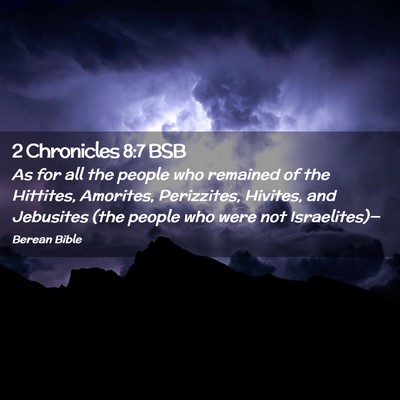 Picture 02 - 2 Chronicles 8:7 BSB - As for all the people who remained of the - Bible Verse Picture