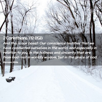 Picture 02 - 2 Corinthians 1:12 BSB - And this is our boast: Our conscience testifies - Bible Verse Picture