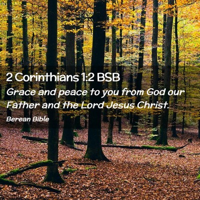 Picture 02 - 2 Corinthians 1:2 BSB - Grace and peace to you from God our Father and - Bible Verse Picture