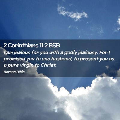 Picture 02 - 2 Corinthians 11:2 BSB - I am jealous for you with a godly jealousy. For I - Bible Verse Picture