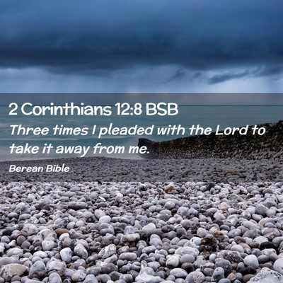 Picture 02 - 2 Corinthians 12:8 BSB - Three times I pleaded with the Lord to take it - Bible Verse Picture