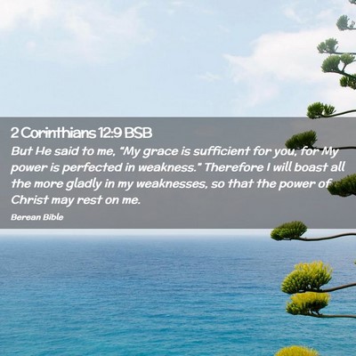 Picture 02 - 2 Corinthians 12:9 BSB - But He said to me, “My grace is sufficient for - Bible Verse Picture