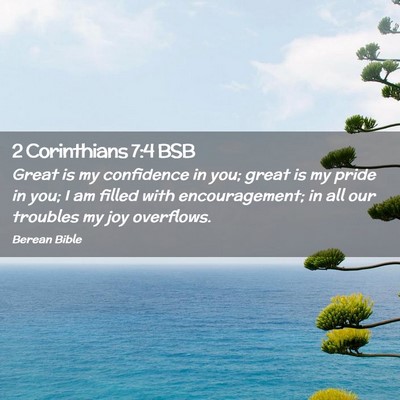 Picture 02 - 2 Corinthians 7:4 BSB - Great is my confidence in you; great is my pride - Bible Verse Picture