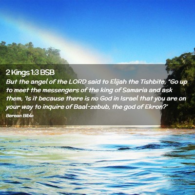 Picture 02 - 2 Kings 1:3 BSB - But the angel of the LORD said to Elijah the - Bible Verse Picture