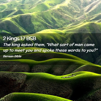 Picture 02 - 2 Kings 1:7 BSB - The king asked them, “What sort of man came up - Bible Verse Picture