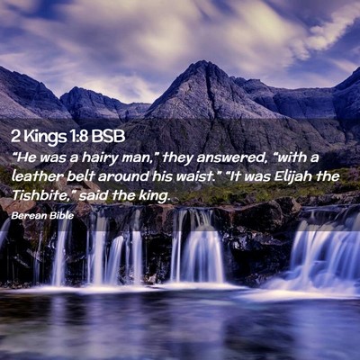 Picture 02 - 2 Kings 1:8 BSB - “He was a hairy man,” they answered, “with - Bible Verse Picture