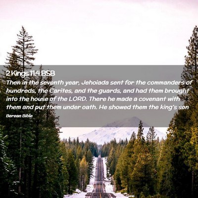 Picture 02 - 2 Kings 11:4 BSB - Then in the seventh year, Jehoiada sent for the - Bible Verse Picture