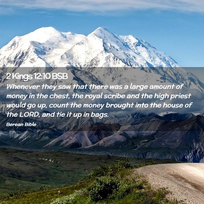 Picture 02 - 2 Kings 12:10 BSB - Whenever they saw that there was a large amount - Bible Verse Picture