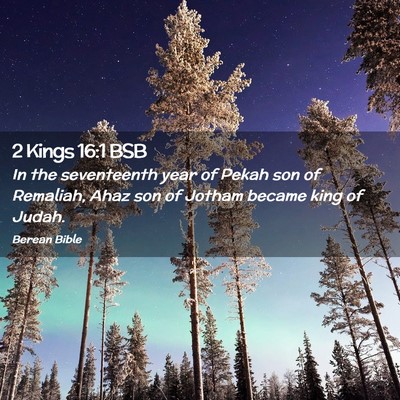 Picture 02 - 2 Kings 16:1 BSB - In the seventeenth year of Pekah son of Remaliah, - Bible Verse Picture