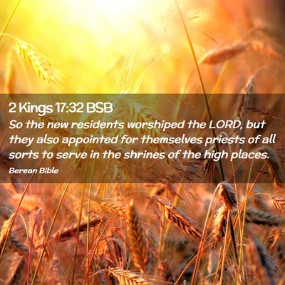 Picture 02 - 2 Kings 17:32 BSB - So the new residents worshiped the LORD, but they - Bible Verse Picture