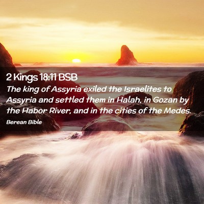Picture 02 - 2 Kings 18:11 BSB - The king of Assyria exiled the Israelites to - Bible Verse Picture