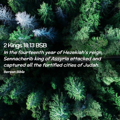 Picture 02 - 2 Kings 18:13 BSB - In the fourteenth year of Hezekiah’s reign, - Bible Verse Picture