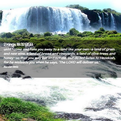 Picture 02 - 2 Kings 18:32 BSB - until I come and take you away to a land like - Bible Verse Picture