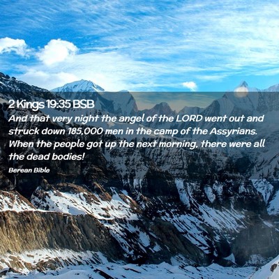 Picture 02 - 2 Kings 19:35 BSB - And that very night the angel of the LORD went - Bible Verse Picture