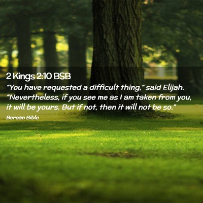 Picture 02 - 2 Kings 2:10 BSB - “You have requested a difficult thing,” said - Bible Verse Picture
