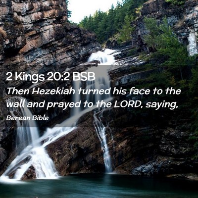 Picture 02 - 2 Kings 20:2 BSB - Then Hezekiah turned his face to the wall and - Bible Verse Picture