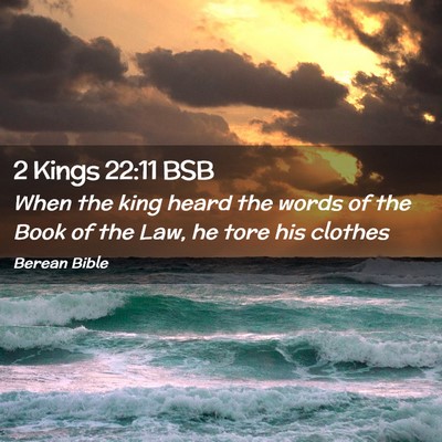 Picture 02 - 2 Kings 22:11 BSB - When the king heard the words of the Book of the - Bible Verse Picture