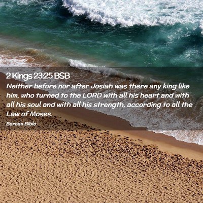 Picture 02 - 2 Kings 23:25 BSB - Neither before nor after Josiah was there any - Bible Verse Picture