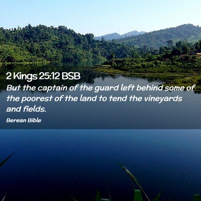 Picture 02 - 2 Kings 25:12 BSB - But the captain of the guard left behind some of - Bible Verse Picture