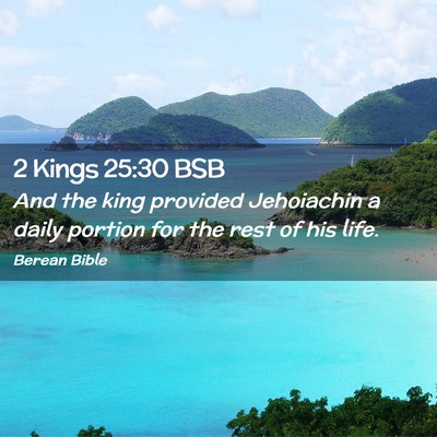 Picture 02 - 2 Kings 25:30 BSB - And the king provided Jehoiachin a daily portion - Bible Verse Picture