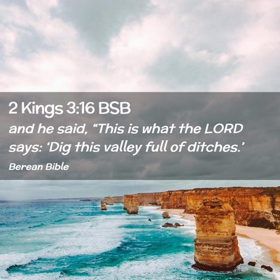 Picture 02 - 2 Kings 3:16 BSB - and he said, “This is what the LORD says: - Bible Verse Picture