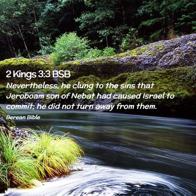 Picture 02 - 2 Kings 3:3 BSB - Nevertheless, he clung to the sins that Jeroboam - Bible Verse Picture