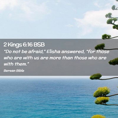 Picture 02 - 2 Kings 6:16 BSB - “Do not be afraid,” Elisha answered, “for - Bible Verse Picture