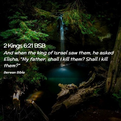 Picture 02 - 2 Kings 6:21 BSB - And when the king of Israel saw them, he asked - Bible Verse Picture