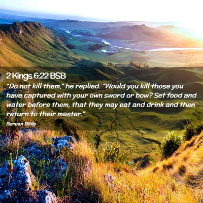 Picture 02 - 2 Kings 6:22 BSB - “Do not kill them,” he replied. “Would you - Bible Verse Picture