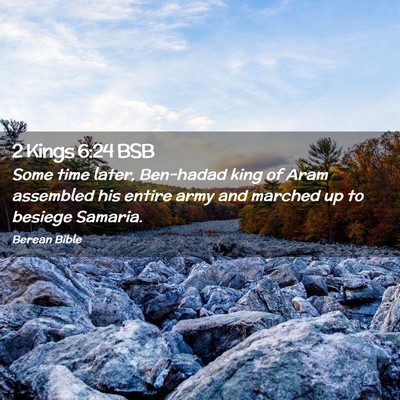 Picture 02 - 2 Kings 6:24 BSB - Some time later, Ben-hadad king of Aram assembled - Bible Verse Picture